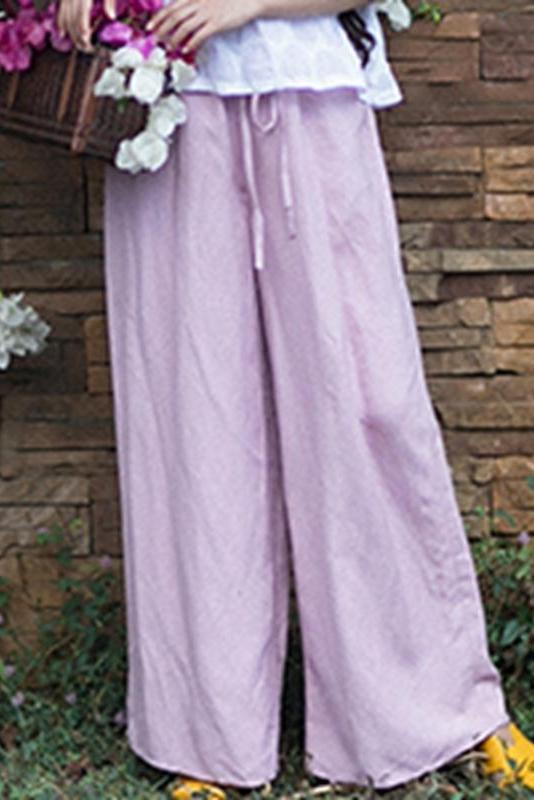 Loose Linen Wide Legs Pants for