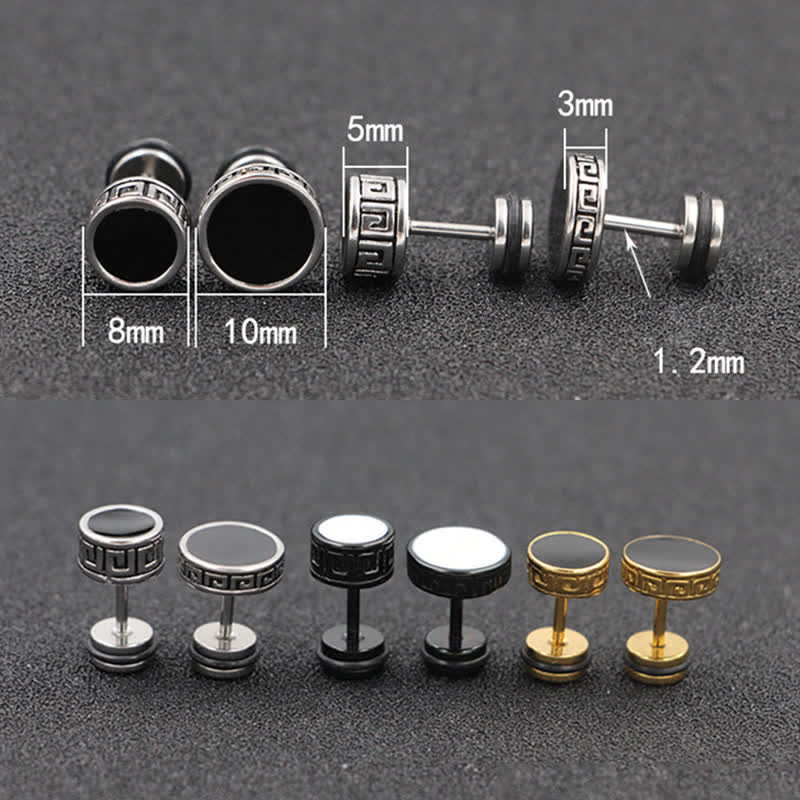 10mm Titanium Steel Balance Spiritual Earrings for