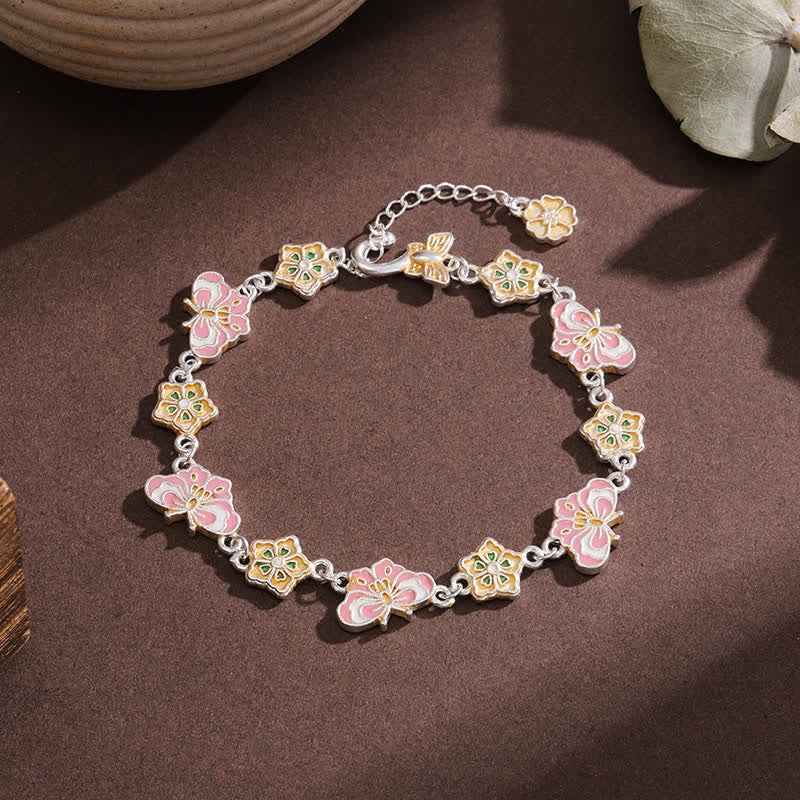 Buddha Stones Copper Enamel Butterfly Love Bracelet