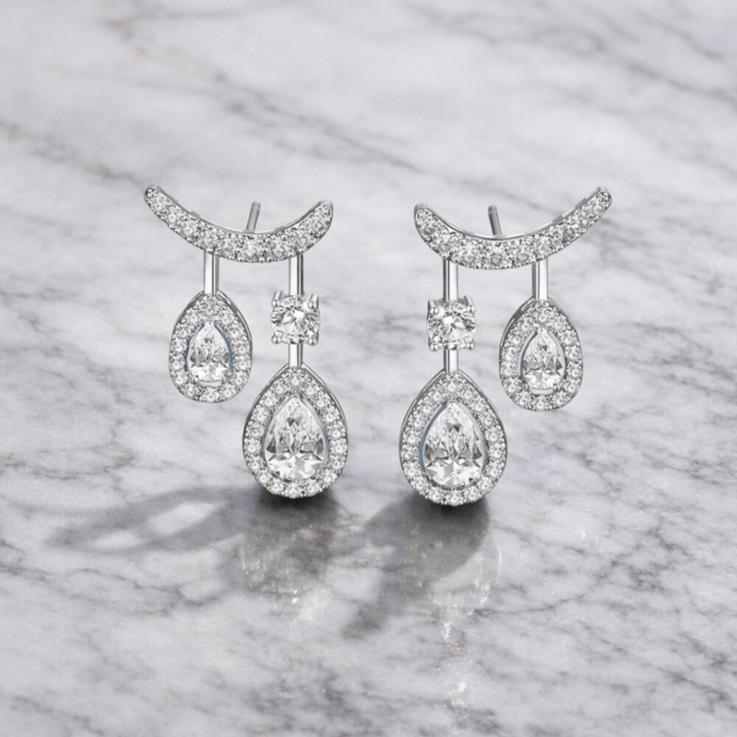"valeria" Pavé Diamond Earrings by Shashi