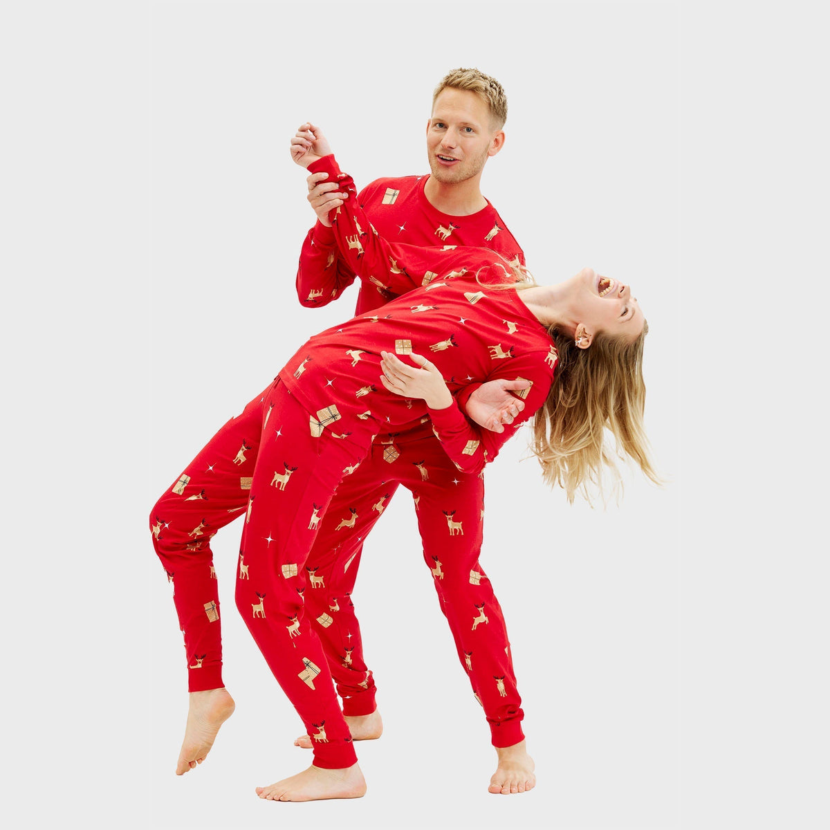 Elegant Red Christmas Pajamas Women's