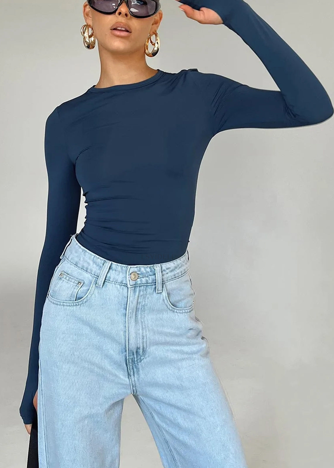Green O-neck Slim Fit Cotton T Shirt Spring