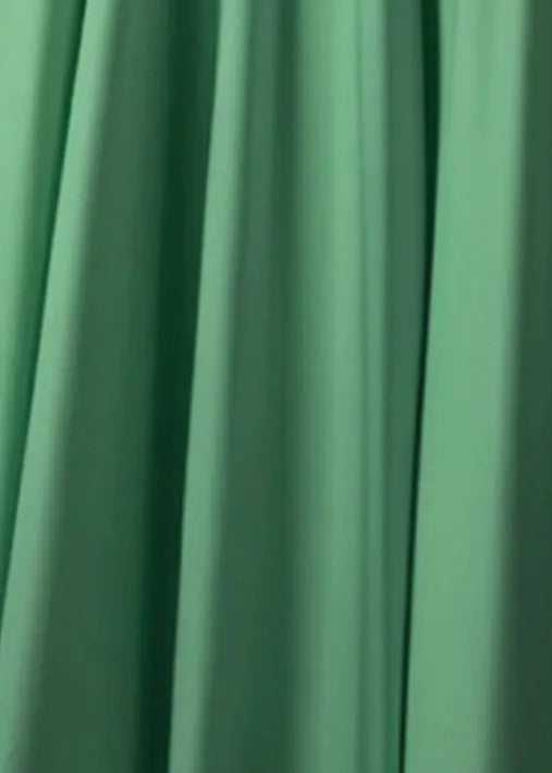 Simple Green High Waist Cotton Skirt Spring