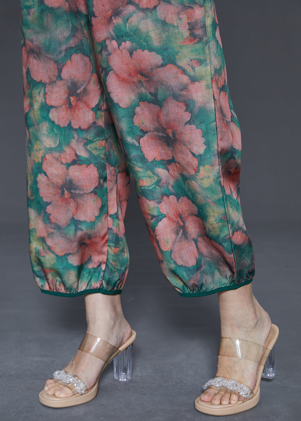 Red Tie Dye Linen Pants Summer