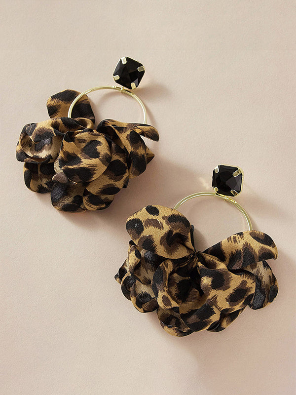 Hollow Leopard Split-joint Earrings Accessories