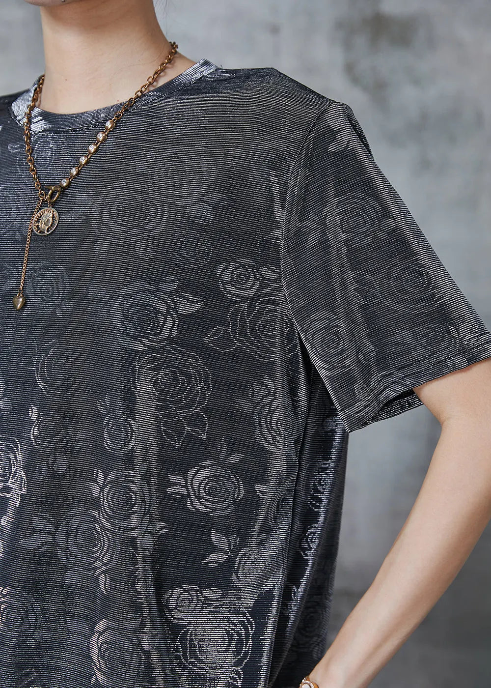 Classy Grey Asymmetrical Cotton Tank Tops Summer