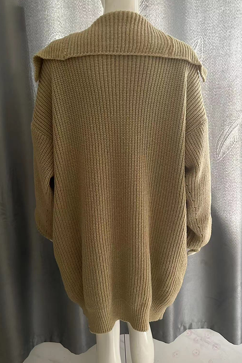 Daily Color Pocket Buttons Weave Turndown Collar Outerwear(7 Colors)