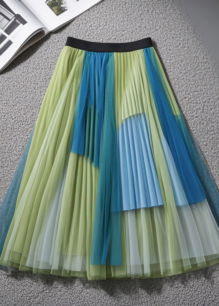 Multicolor Exra Large Hem Tulle Skirts Summer