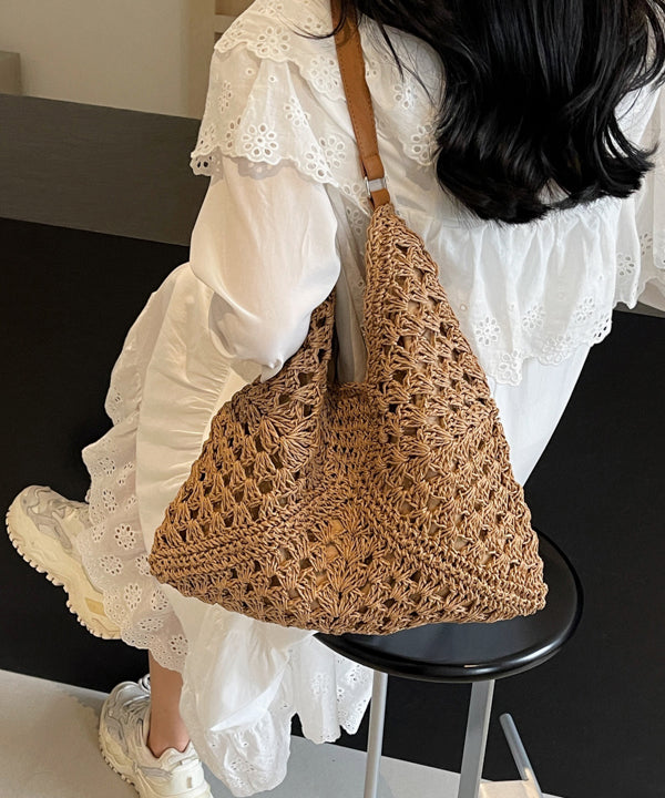 Hollow Out Large Capacity Knit Shoulder Bags