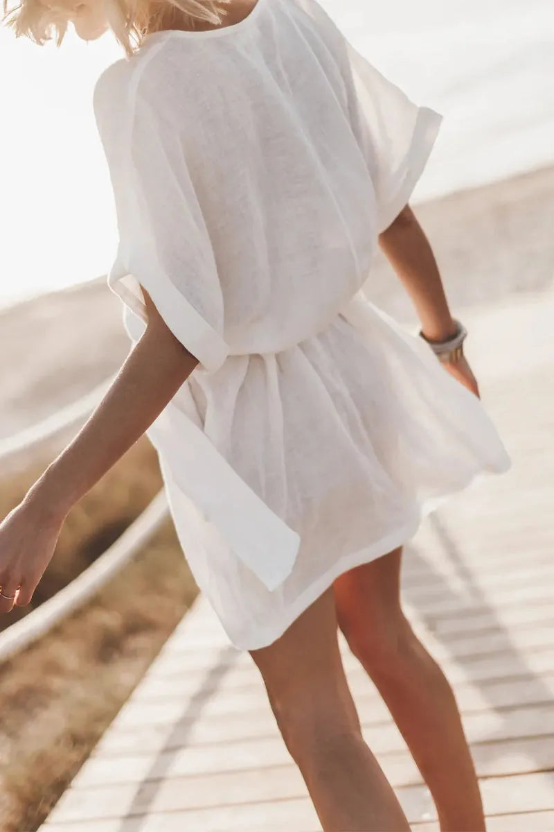 Simplicity Pocket V Neck a Line Dresses