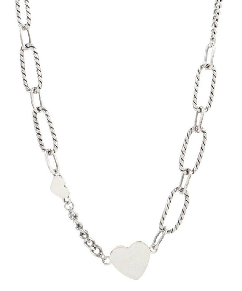 Fine Silk Sterling Silver Chain Love Princess Necklace Po008