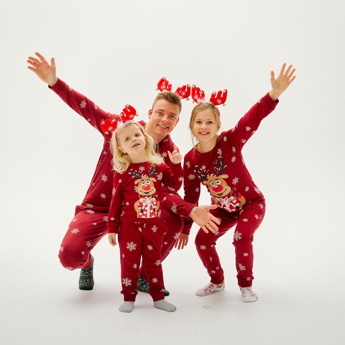 Rudolf's Sweet Christmas Pajamas Red Women's