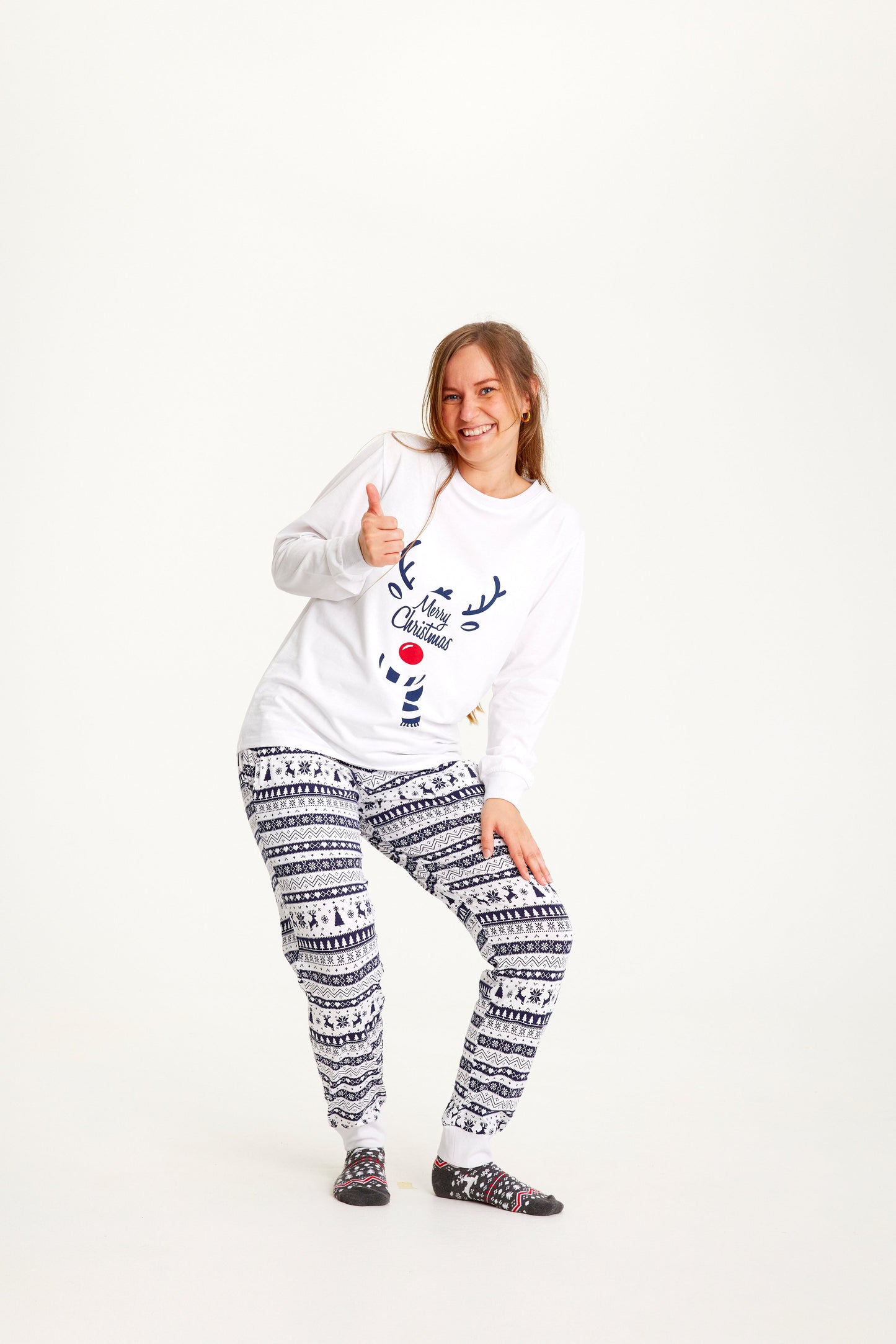 Cute Christmas Pajamas Blue Women's