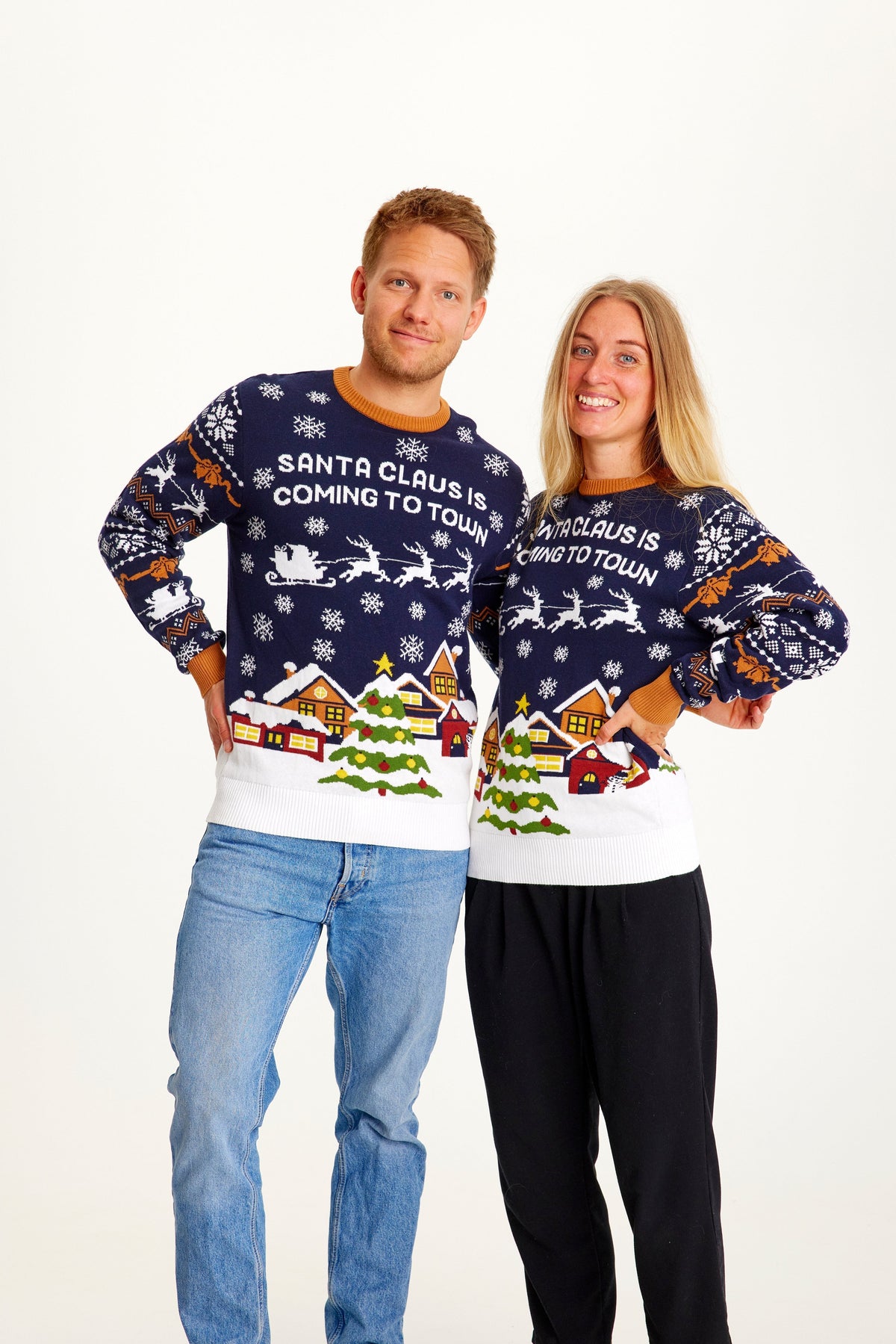Santa Claus Is Coming to Town Navy Women's