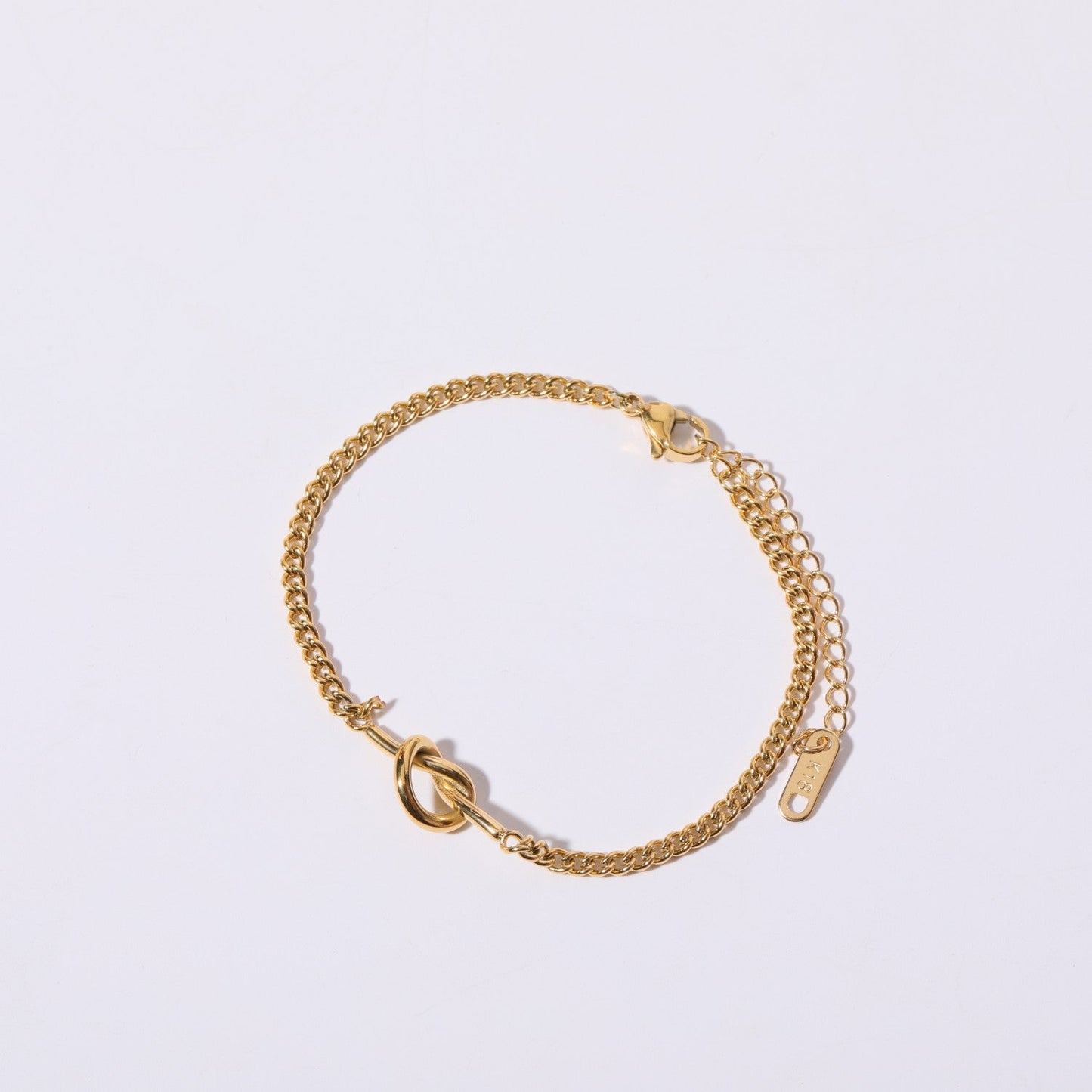 Initial Knot Chain Necklace