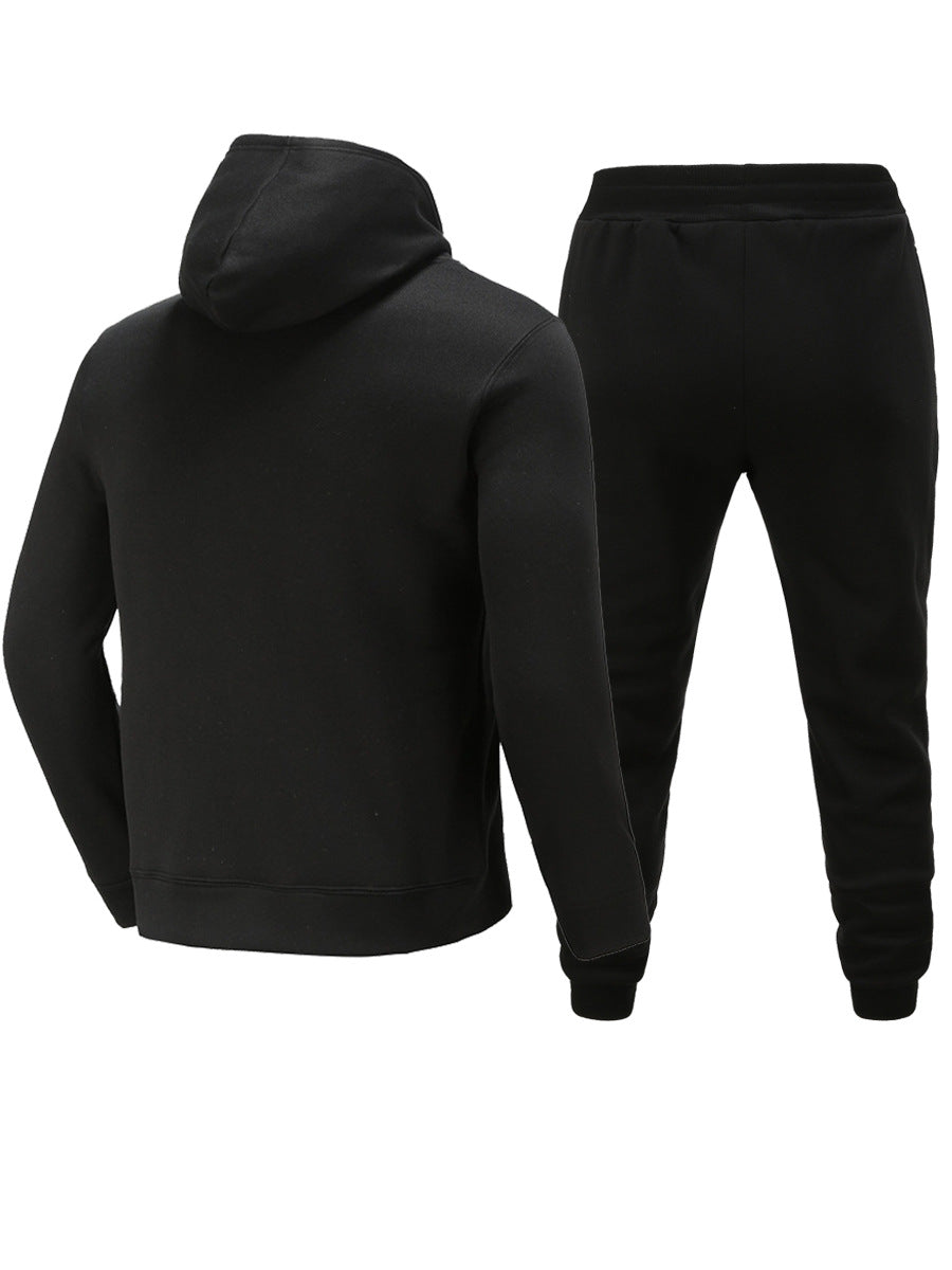Men's Hoodie and Sweatpants Set with Creative Christmas Motif