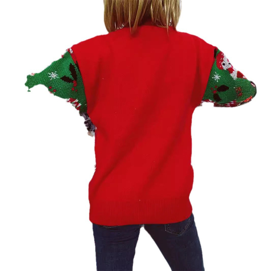 Women's Christmas Sweater with Festive Motif and Comfortable Cut
