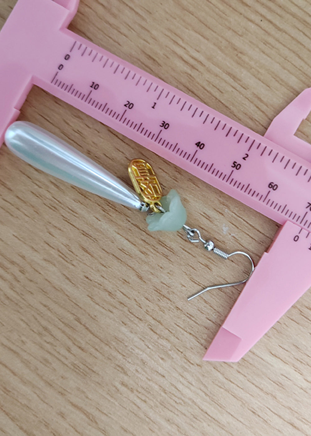 Retro Water Droplet Pearl Fupai 14k Gold Drop Earrings