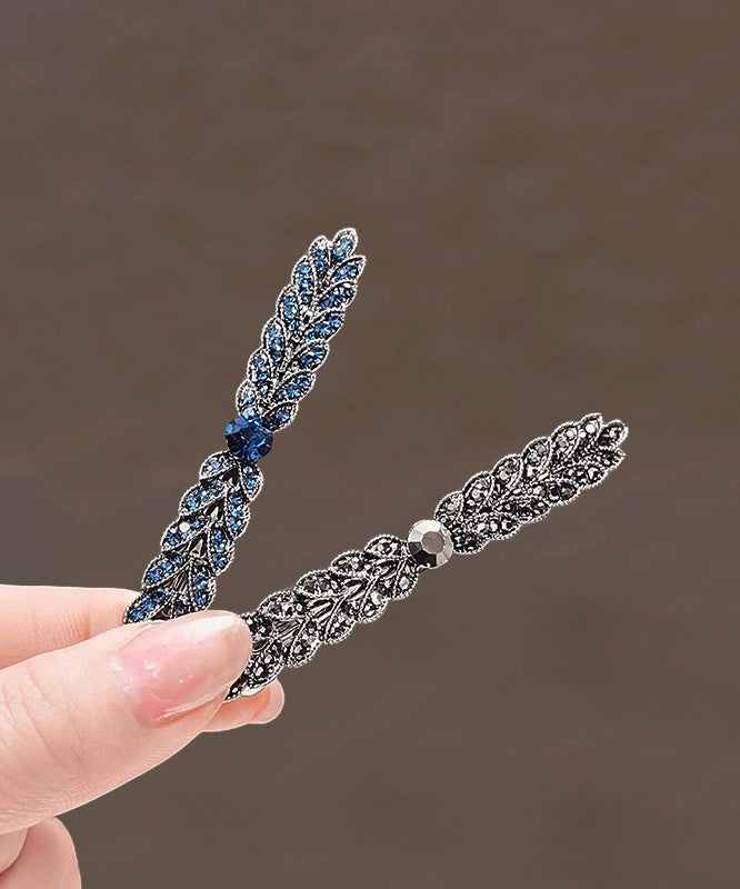 Stylish Black Alloy Zircon Ear of Wheat Hairpin