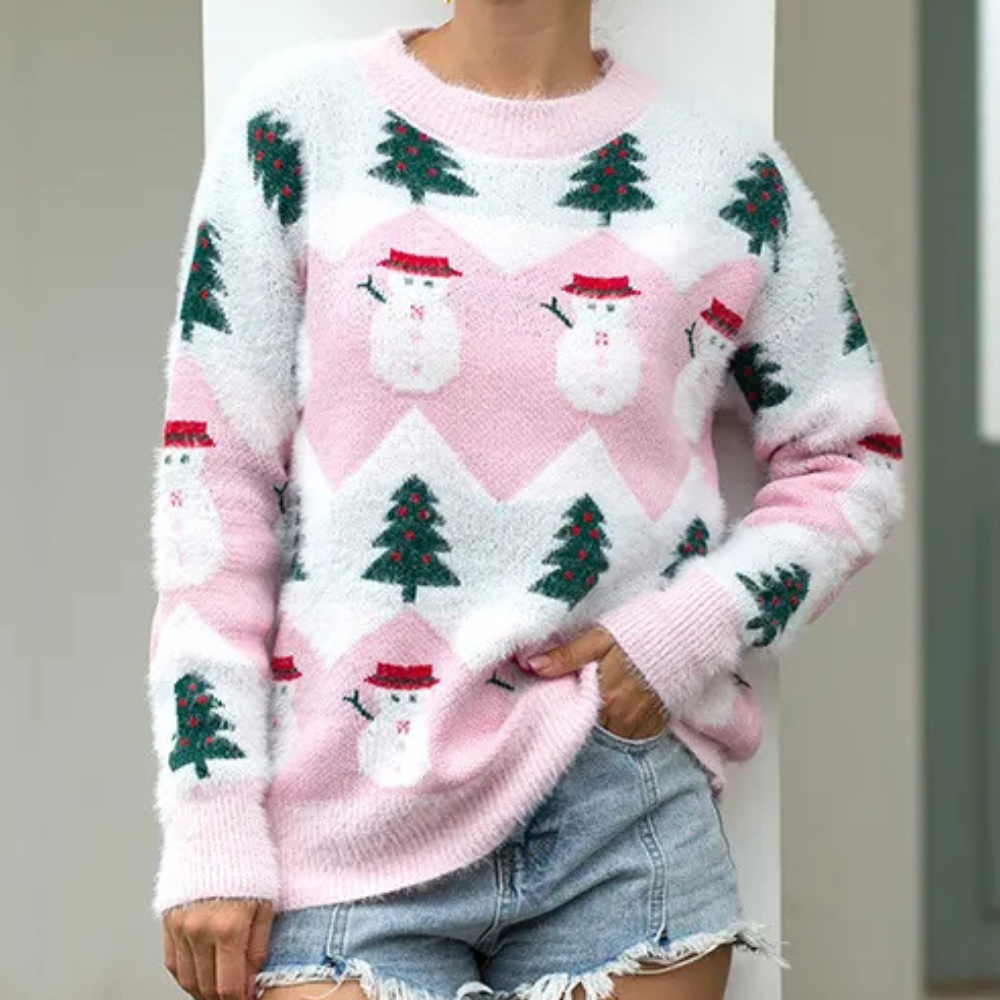 Trendy Christmas Sweater for Women with Pattern