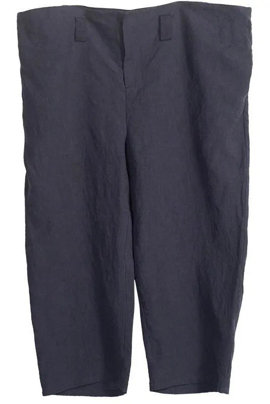 Linen Design Blue Pants Summer Loose Trousers