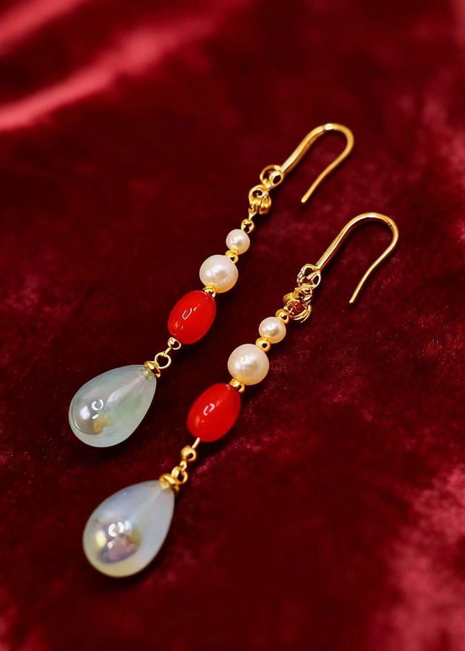 Teardrop Shape Fine Acrylic Drop Earrings
