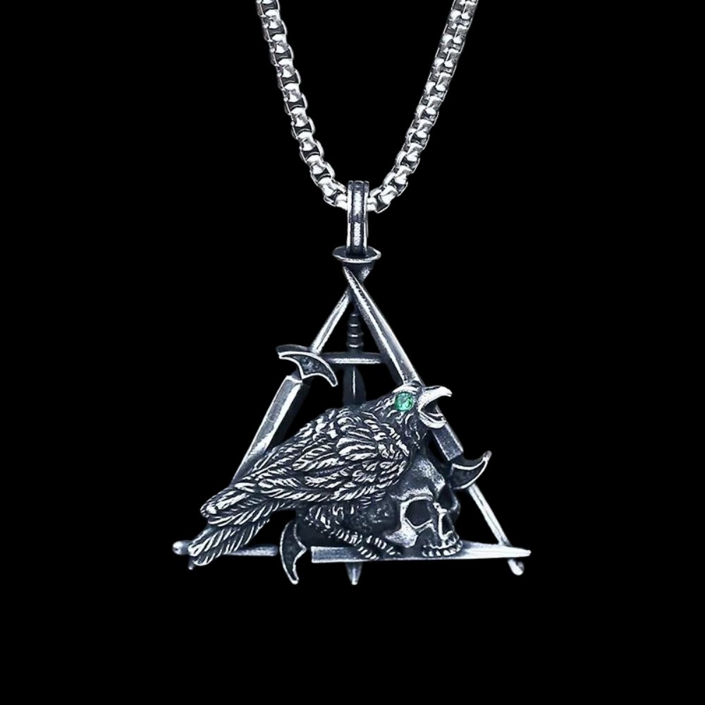 Corvus Corax Skull Pendant