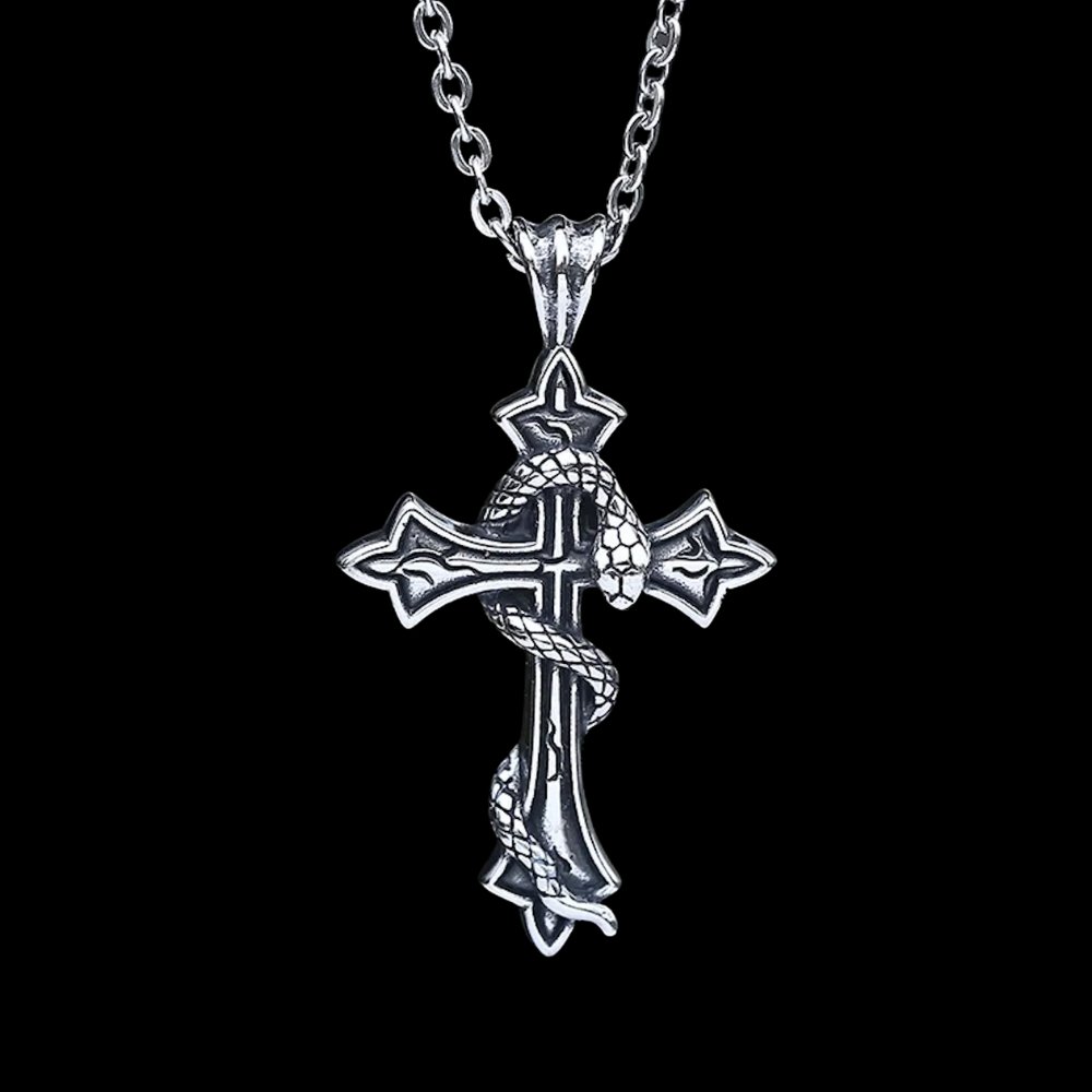 Cross Serpent Pendant