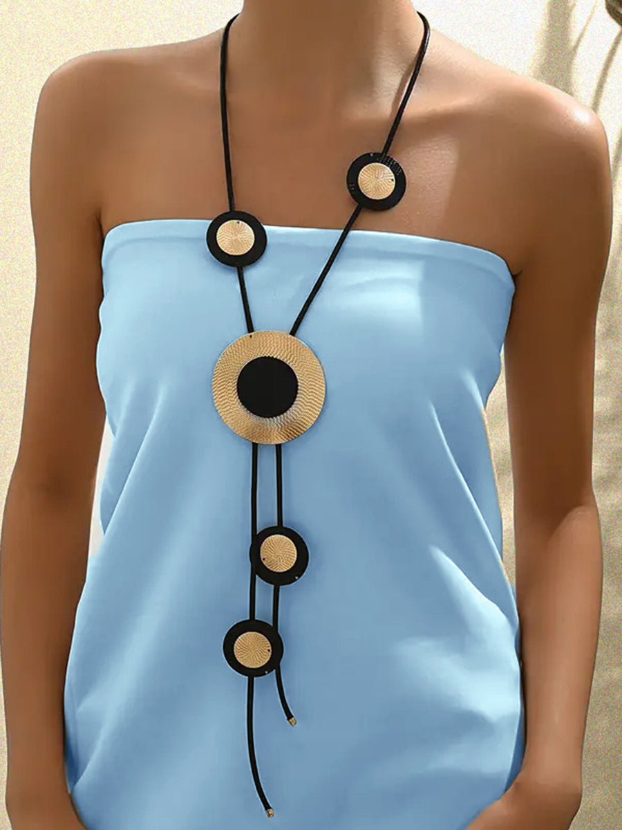 Geometric Round Cut Necklaces Accessories