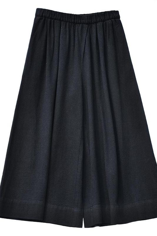Summer Wide Leg Dress Pants Cropped Trousers