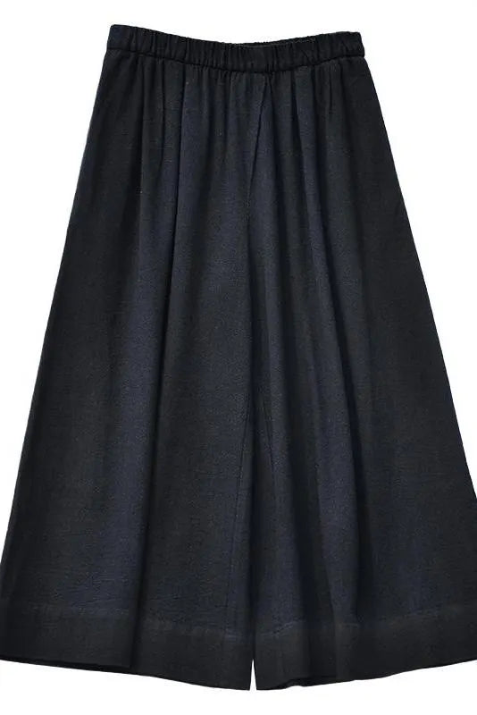 Summer Wide Leg Dress Pants Cropped Trousers