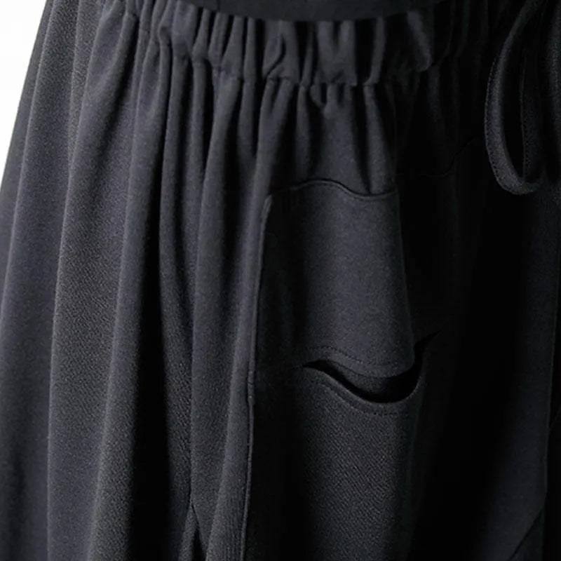 Cotton Clothes 18th Century Elastic Waist Black Skirt