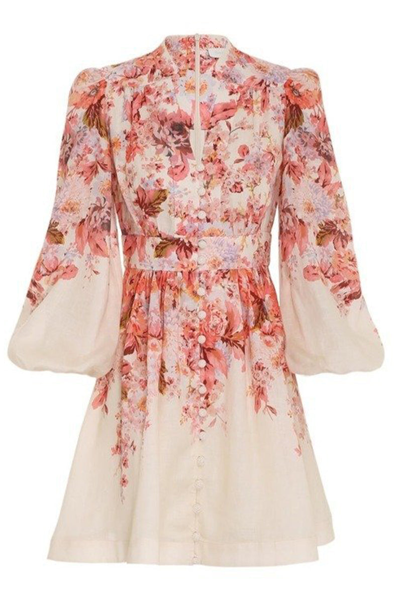 Buckle V Neck a Line Dresses