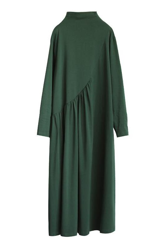 Limited Stock- Draped High Neckline Dress