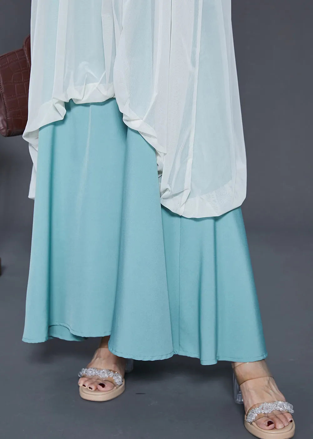 White Cold Shoulder Patchwork Chiffon Vacation Dresses Summer