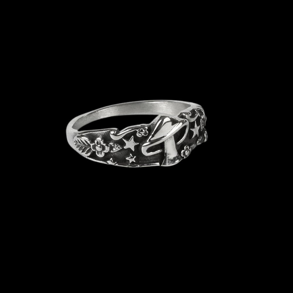 Mushroom Star Flower Pattern Ring