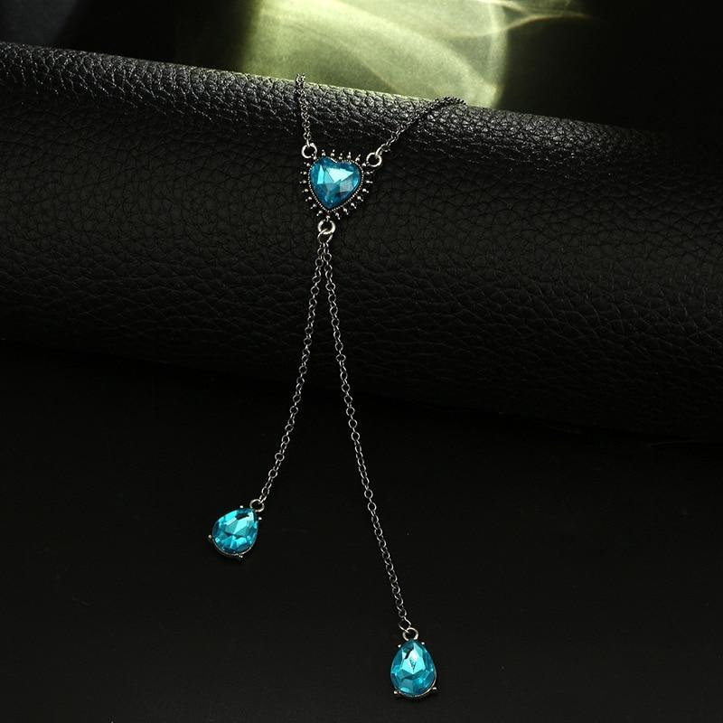 Blue Heart Goddess Necklace