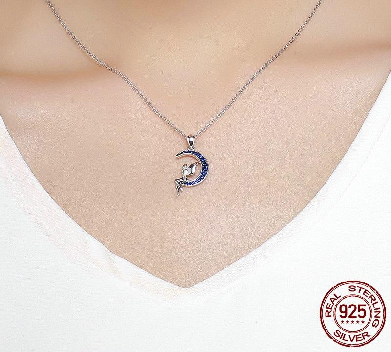 Blue Moon Fairy Sterling Silver Necklace