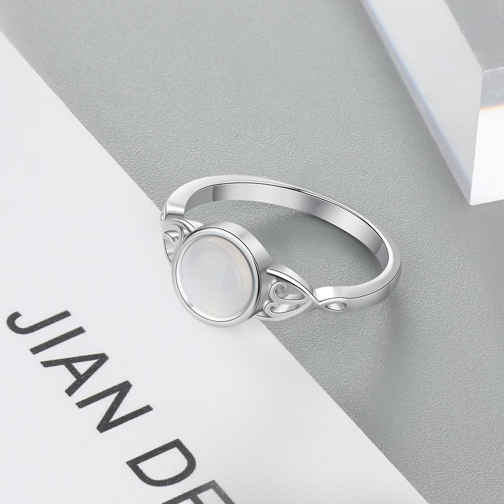 Romantic Moonstone Silver Ring