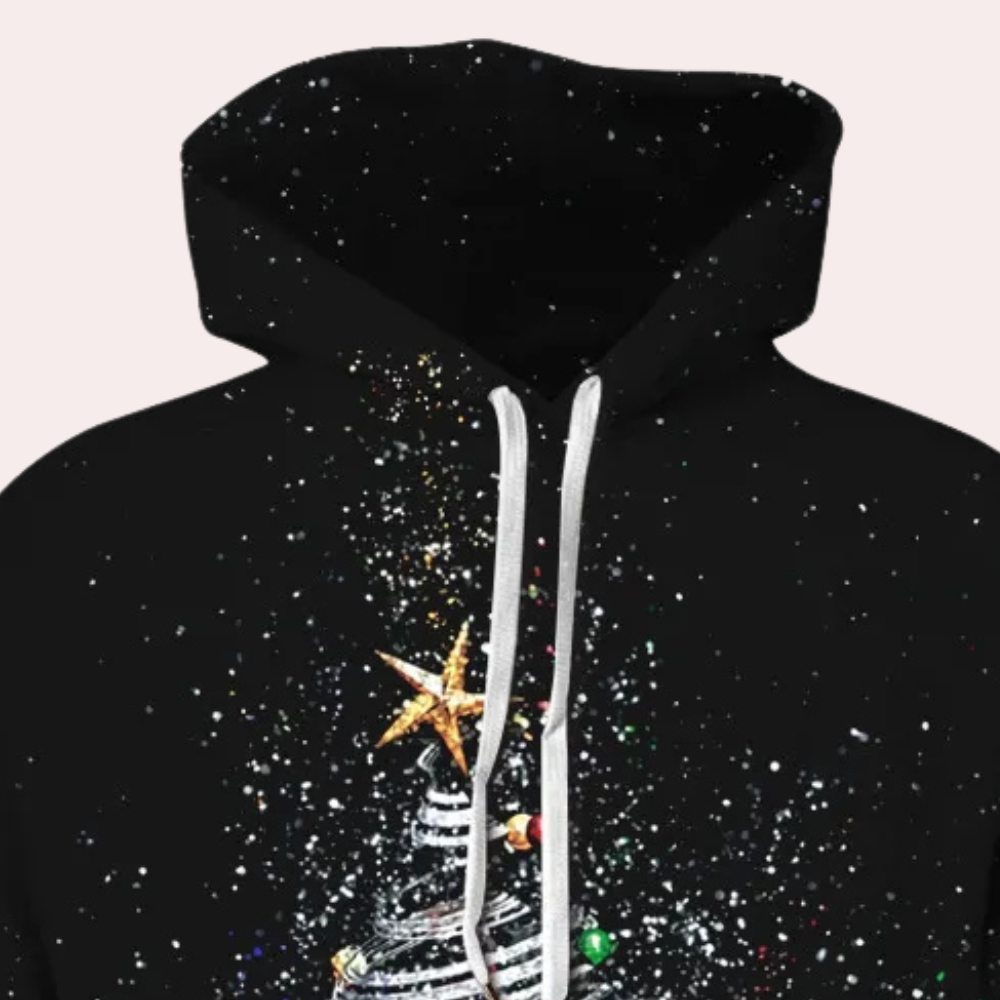 Christmas Hoodie for Men with Pattern