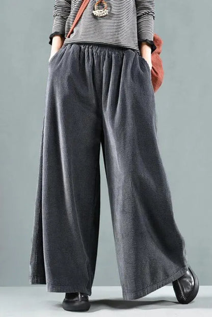 Limited Stock- Retro Pure Color Autumn Corduroy Pants