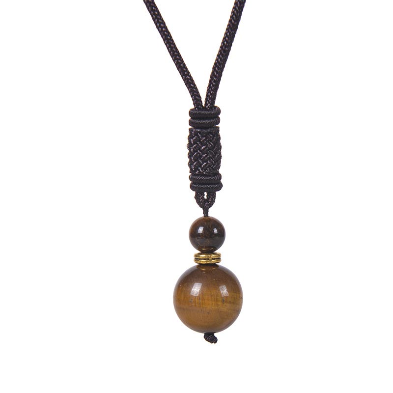 70cm Jade Necklace With Tiger Eye and Amethyst Beads
