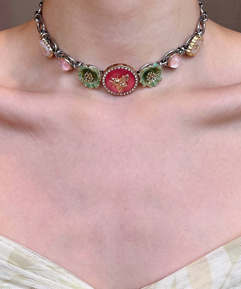 White Shell Layering Alloy Three Piece Set Pendant Necklace