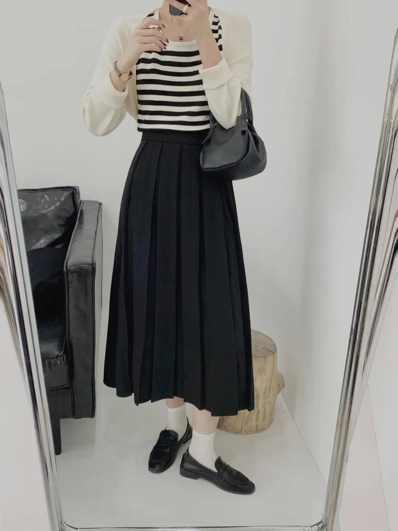Pleated Skirt A-line Skirt