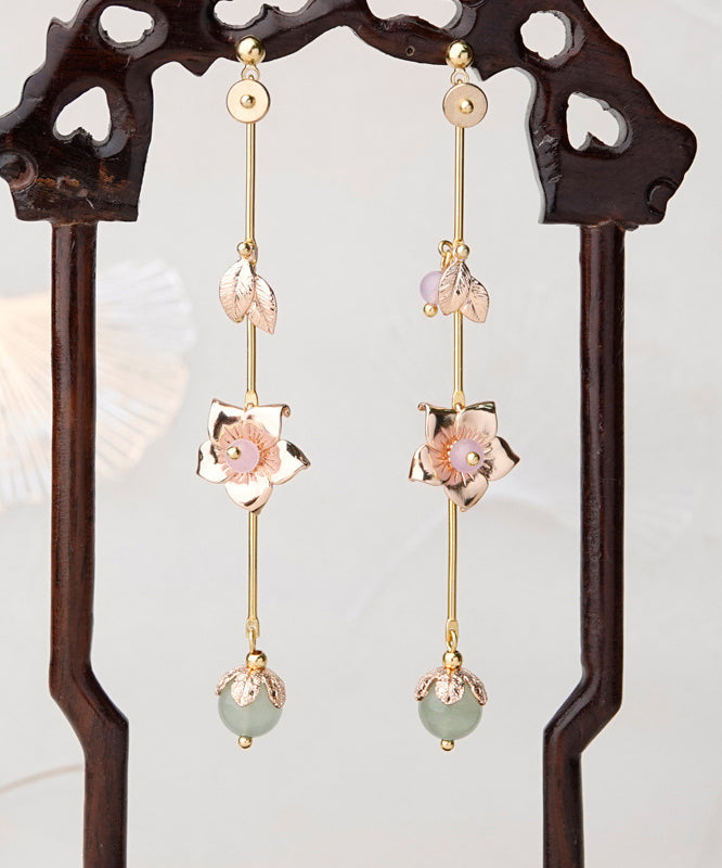 Style Gold Tassel Metal Drop Earrings