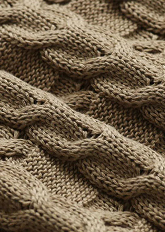 Chocolate Loose Cozy Knit Sweater Winter