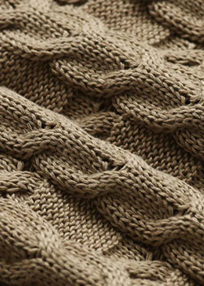 Chocolate Loose Cozy Knit Sweater Winter