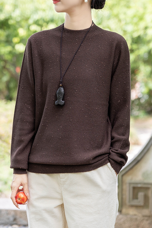 Winter All-match Wool Knitted Sweater Starry Yarn Bottoming Sweater