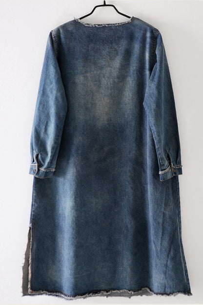 Blue Denim Dresses Fall Outfits