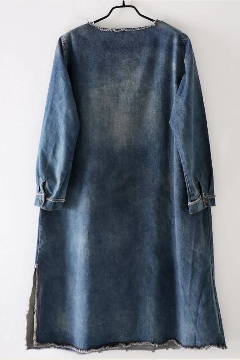 Blue Denim Dresses Fall Outfits